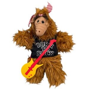 Alf Born To Rock Plush Toy Brown Vintage 1988 Guitar Alien Productions